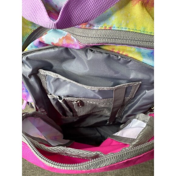 L L Bean Explorer Tie Dye Kids Backpack w/ Multiple Compartments & Adj Straps - Picture 5 of 12